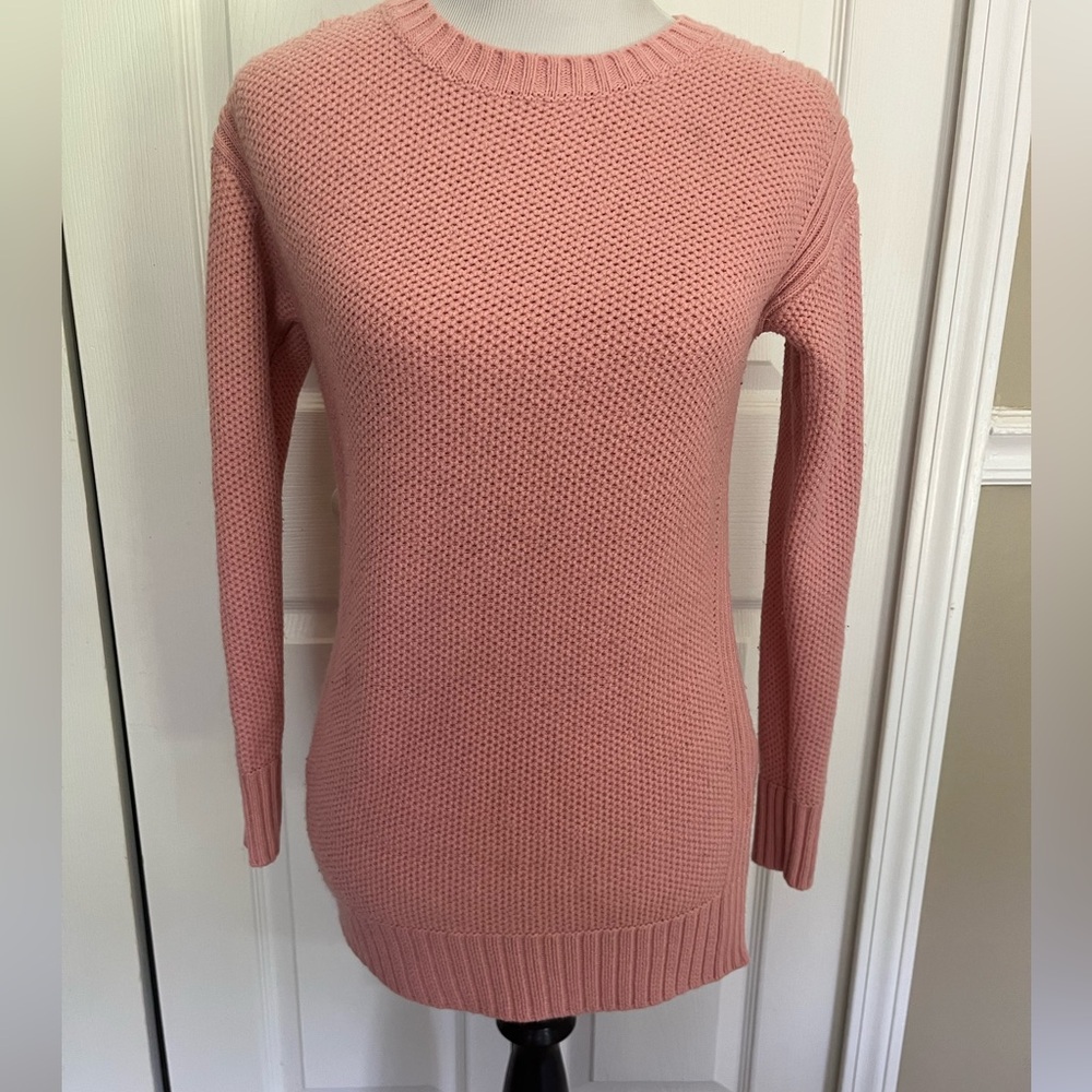 pink over sized sweater